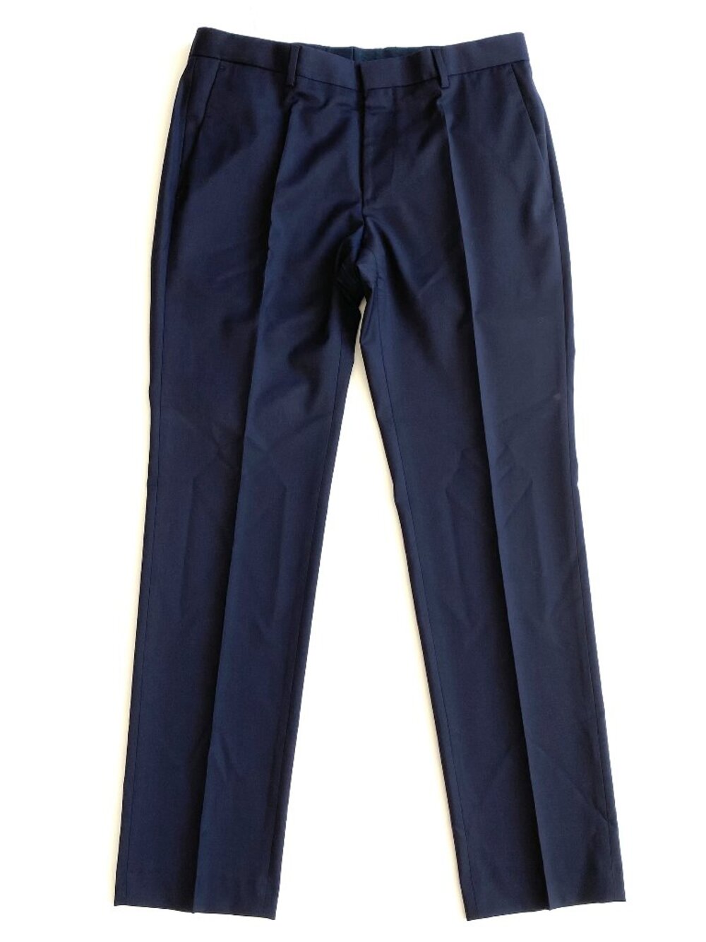 BOSS Hugo Boss Mens 32x32 Dark Navy 100% Virgin Wool Gibson Slim Fit Pants